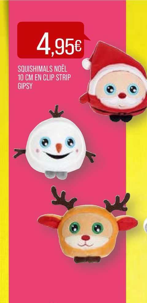 squishimals noël 10 cm en clip strip gipsy