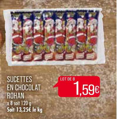 sucettes en chocolat rohan