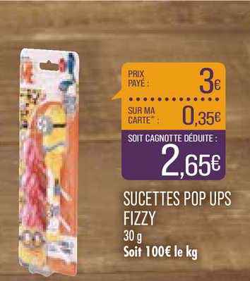 sucettes pop ups fizzy