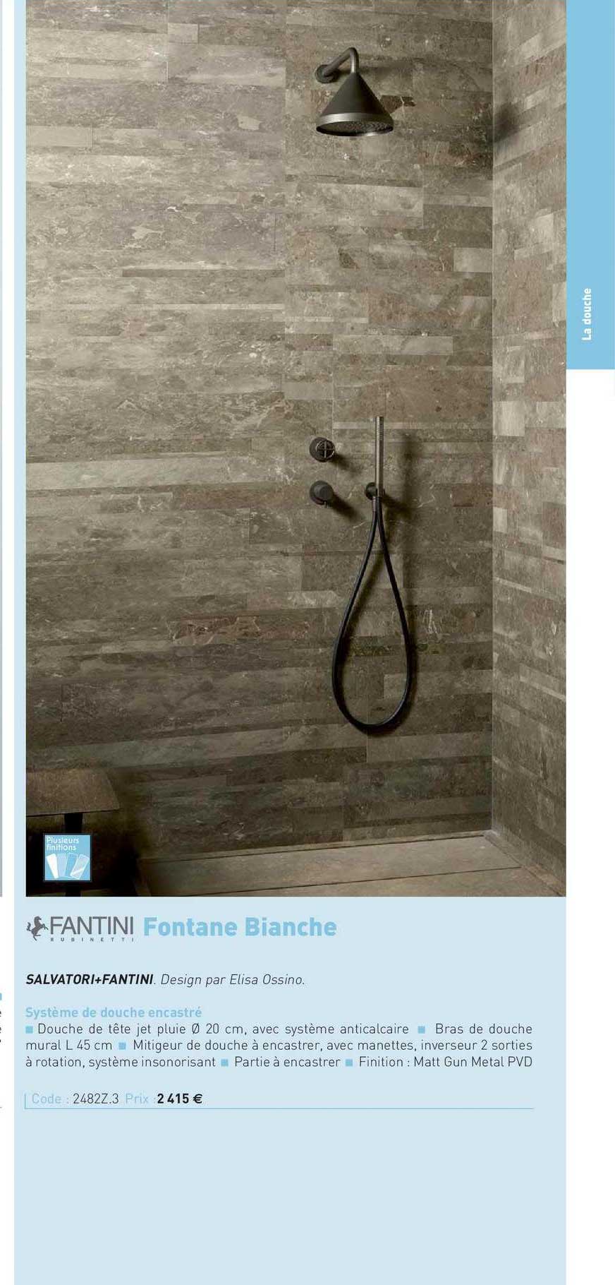 système de douche encastré