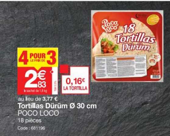 tortillas dürüm 30 cm poco loco