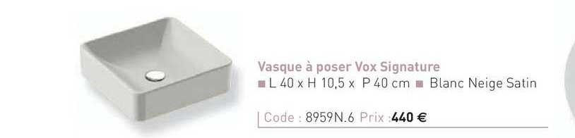 vasque à poser vox signature