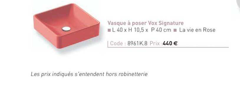 vasque à poser vox signature