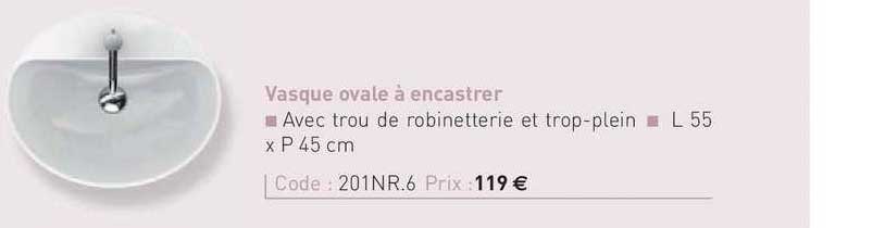 Vasque Ovale à Encastrer