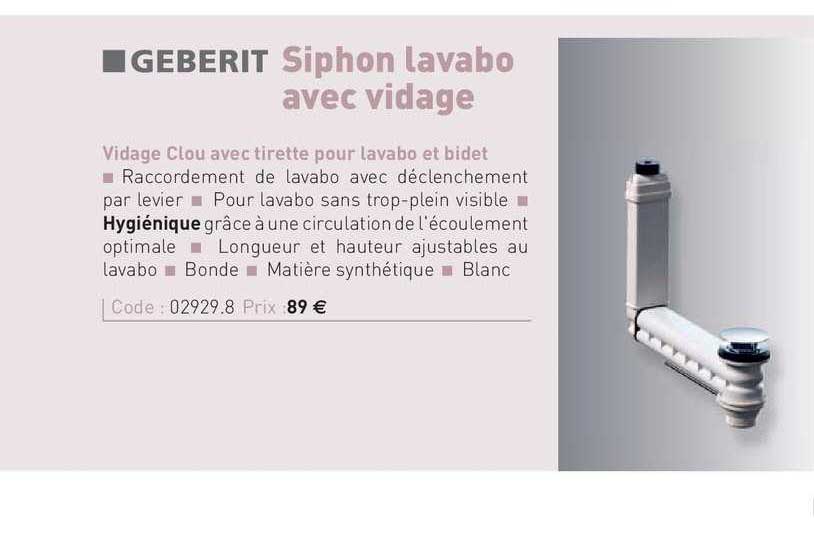 vidage clou avec tirette pour lavabo et bidet