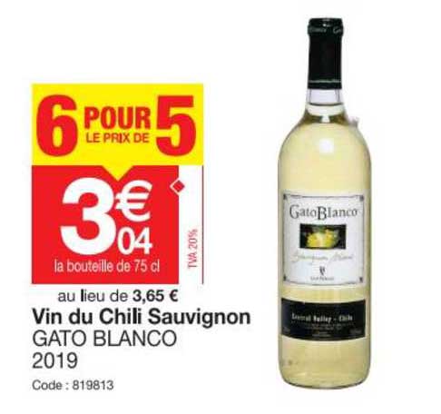 vin du chili sauvignon gato blanco