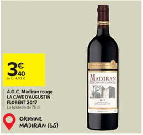 a.o.c. madiran rouge la cave d'augustin florent 2017