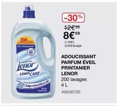 adoucissant parfum éveil printanier leno