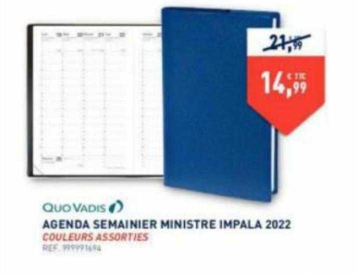 agenda semainier ministre impala 2022 quo vadis