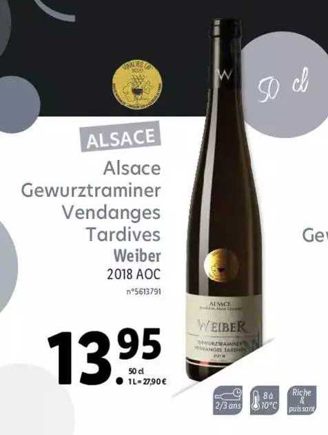 alsace gewurztraminer vendange tardives weiber 2018 aoc