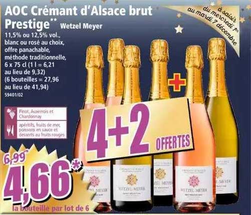 aoc crémant d'alsace brut prestige wetzel meyer