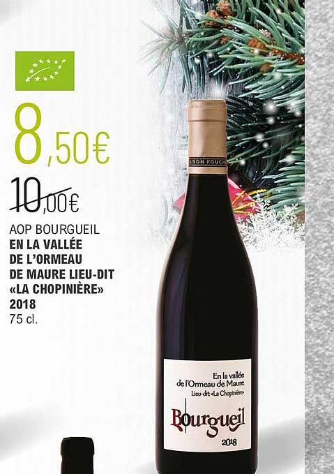 aop bourgueil en la vallée de l'ormeau de maure lieu-dit «la chopinière» 2018