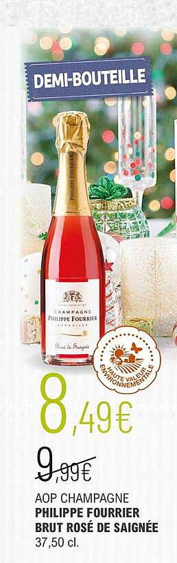 aop champagne philippe fourrier brut rosé de saignée