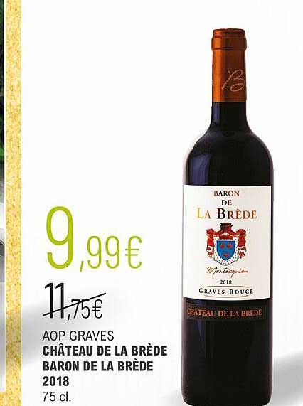 aop graves château de la brède baron de la brède 2018