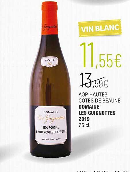 Aop Hautes Côtes De Beaune Domaine Les Guignottes 2019