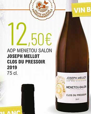 Aop Menetou Salon Joseph Mellot Clos Du Pressoire 2019