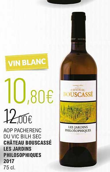 aop pacherenc du vic bilh sec château bouscassé les jardins philosophiques 2017