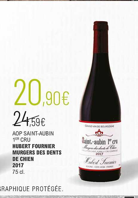 aop saint-aubin 1er cru hubert fournier murgers des dents de chien 2017