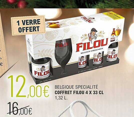 belgique spécialité coffret filou 4 x 33 cl