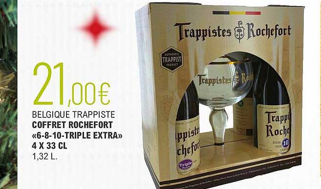 belgique trappiste coffret rochefort «6-8-10 triple extra » 4 x 33 cl