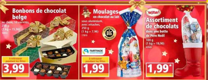 bonbons de chocolat belge, moulages en chocolat au lait, assortiment de chocolats dans une botte de père noël