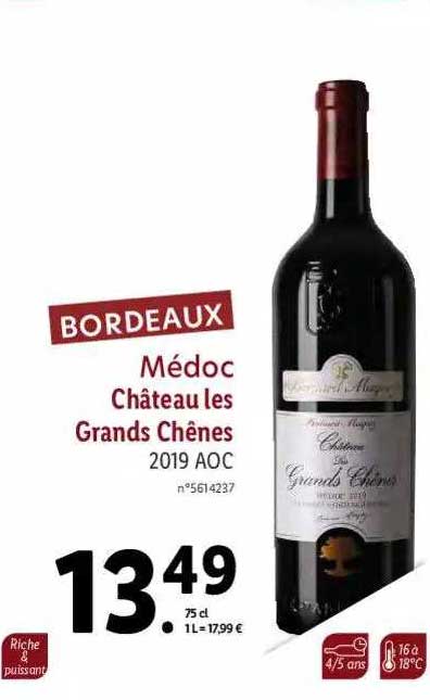 bordeaux médoc château les grands chênes 2019 aoc