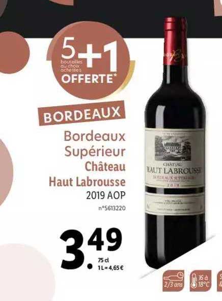 bordeaux supérieur château haut labrousse 2019 aop