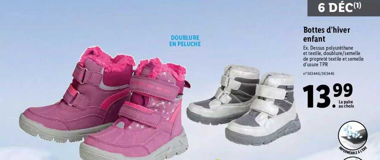 bottes d'hiver enfant