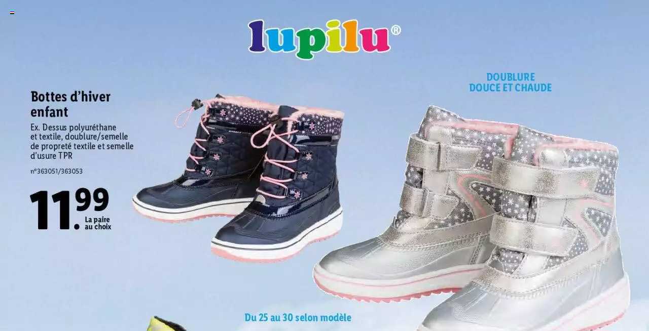 bottes d'hiver enfant lupilu
