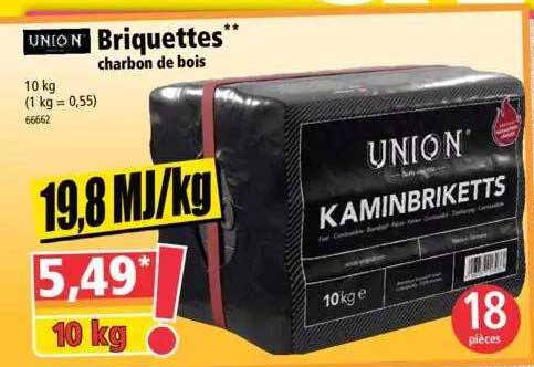 briquettes charbon de bois union