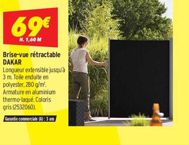 brise-vue rétractable dakar