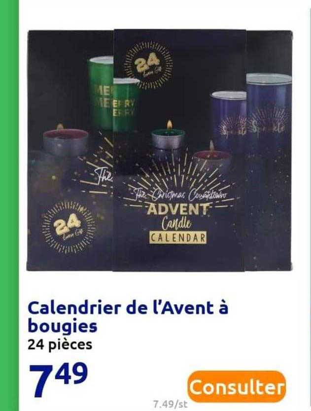 calendrier de l'avent à bougies