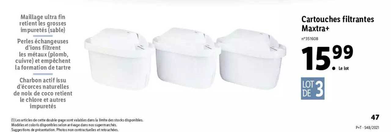 cartouches filtrantes maxtra+