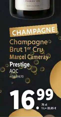 champagne brut 1er cru marcel cameray prestige