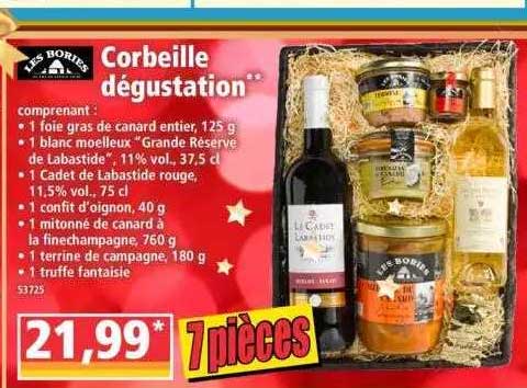 corbeille dégustation les bories