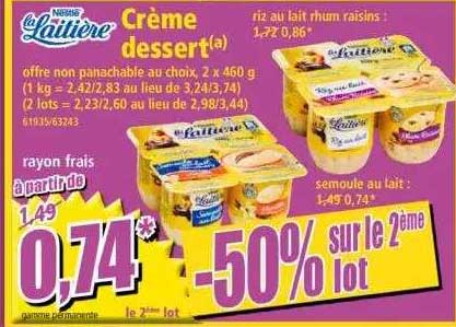 Crème Dessert La Laitière Nestlé