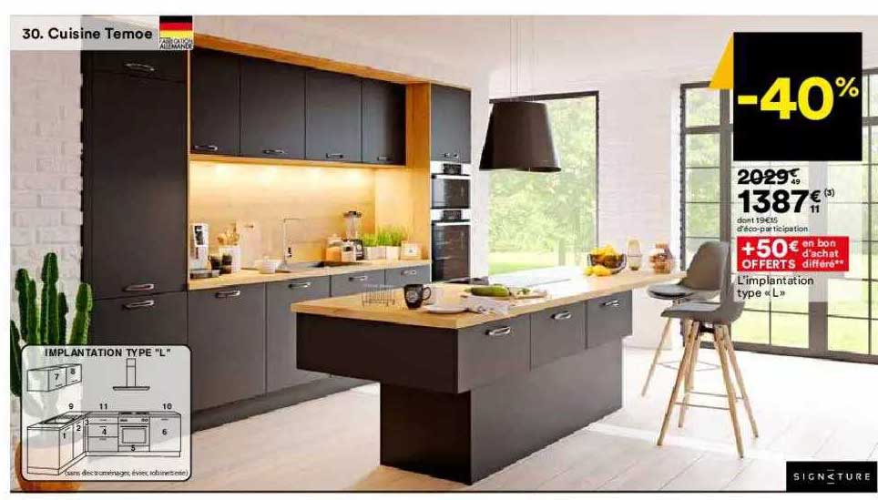 cuisine temoe l'implantation "l"