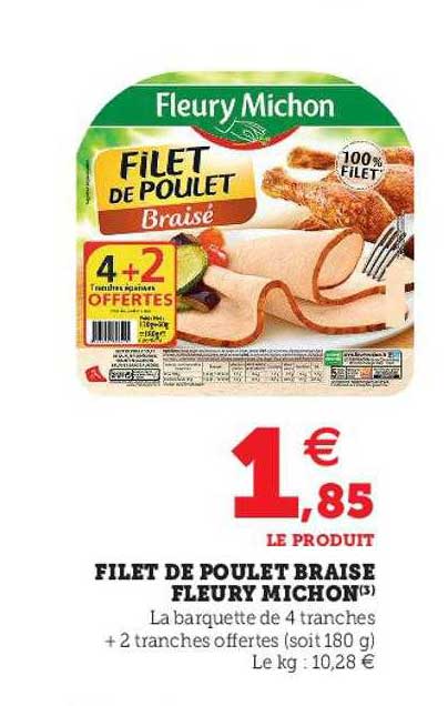 filet de poulet braise fleury michon