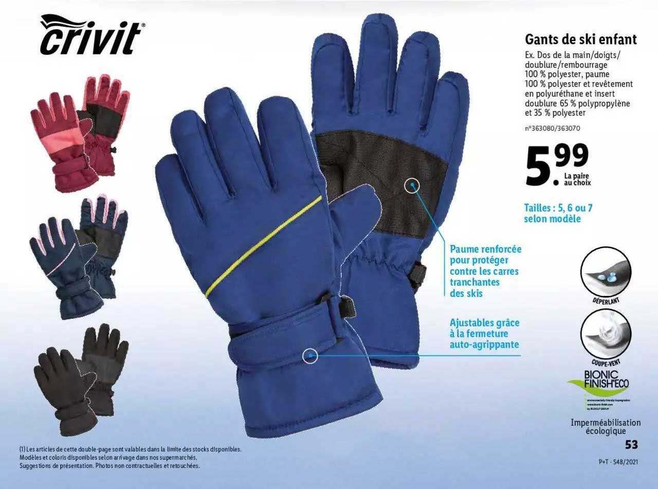 gants de ski enfant crivit