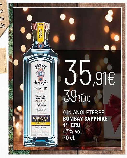 gin angleterre bombay sapphire 1er cru