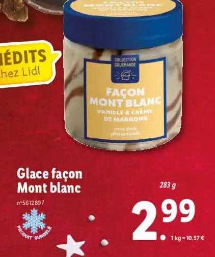 glace façon mont blanc