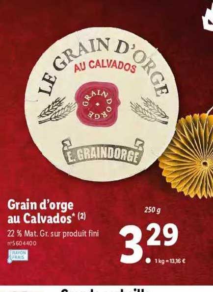 grain d'orge au calvados