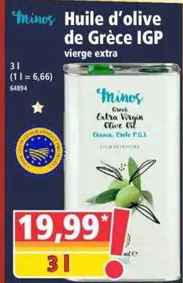 huile d'olive de grèce igp minos