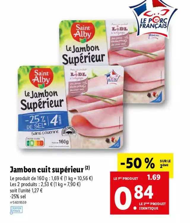 jambon cuit supérieur saint alby
