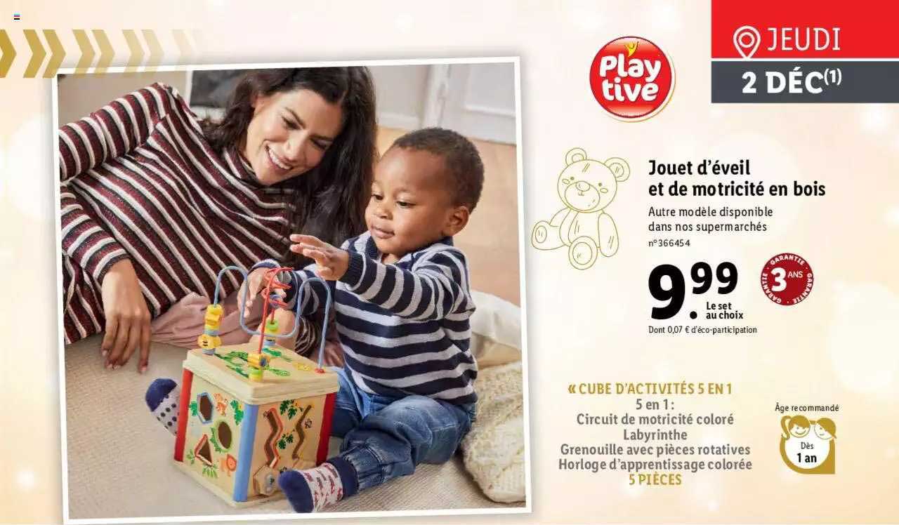 jouet d'éveil et de motricité en bois playtive