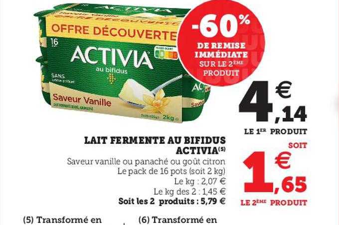 Lait Fermenté Au Bifidus Activia