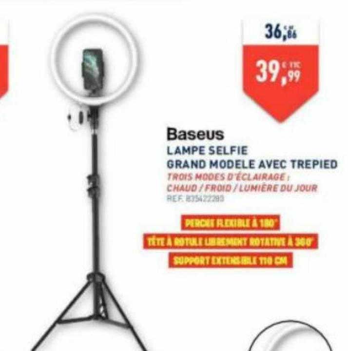 lampe selfie grand modèle avec trepied baseus