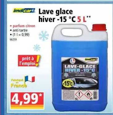 lave glace hiver -15° c 5 l imdi car