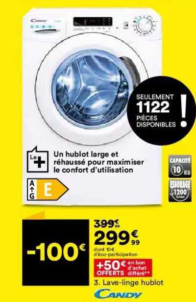 lave-linge hublot candy