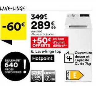 lave-linge top hotpoint